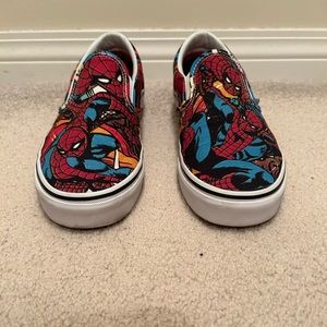 Men’s Vans Slip On Size 9.5 US. Spider-Man Edition